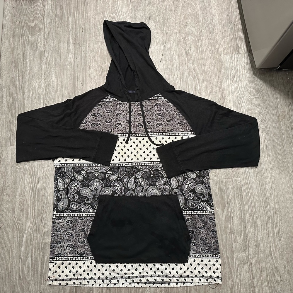 Black and white hoodie